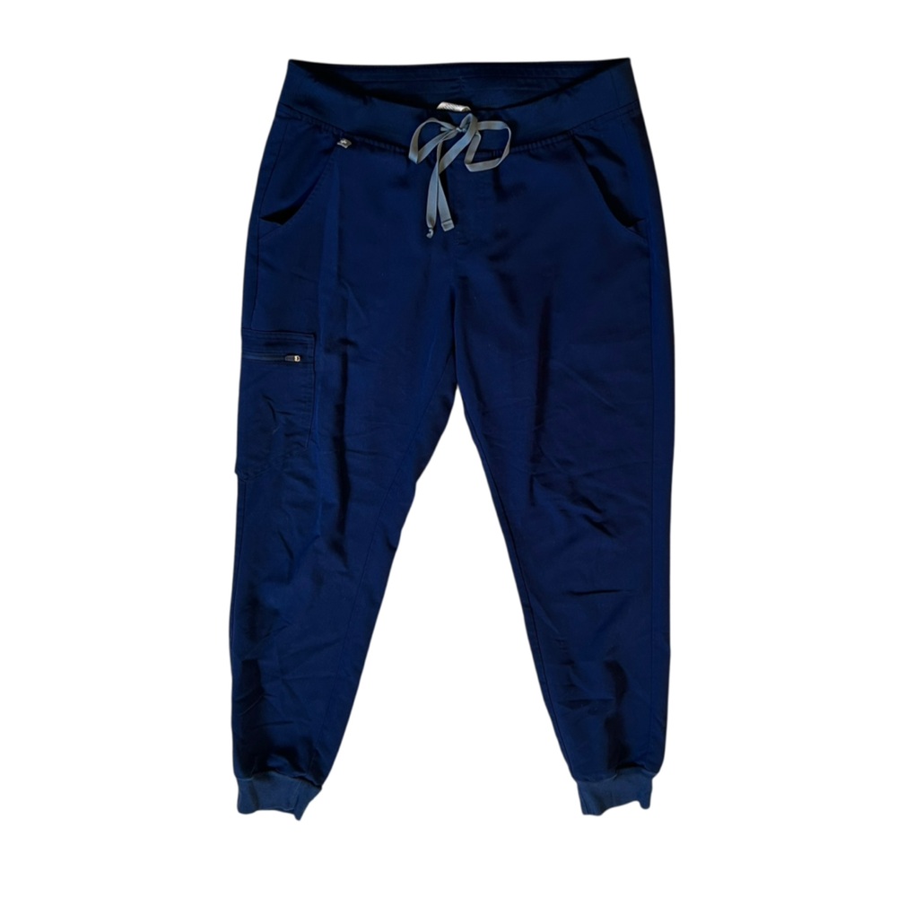 Figs Technical Collection TWO PAIR Navy Blue Scrub Jogger Pants Size Medium - Picture 2 of 7